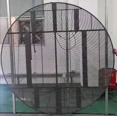 কেনা P3.97mm গোলাকার সৃজনশীল LED ভিডিও ওয়াল স্বচ্ছ উইন্ডো online manufacture